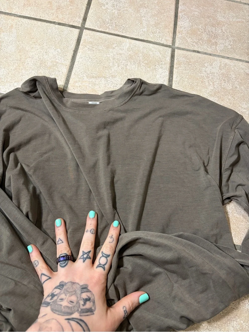 NWT Lululemon Easy Set Relaxed Long Sleeve *Wash (Dilute Wash Elmwood) Size 6